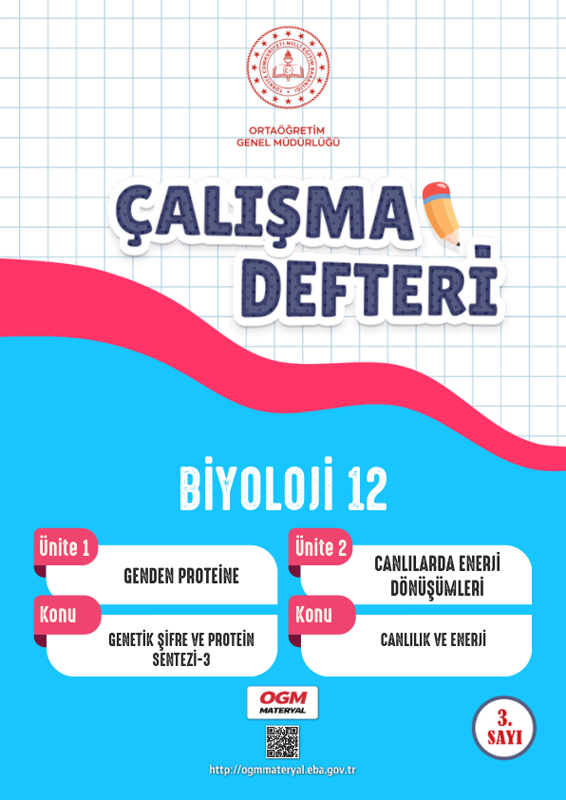 12. Sınıf Biyoloji Çalışma Defteri 4