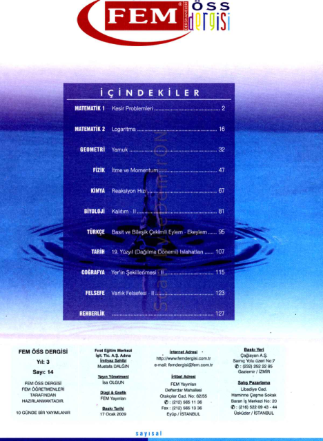 2009 Fem Dergisi 14. Sayı