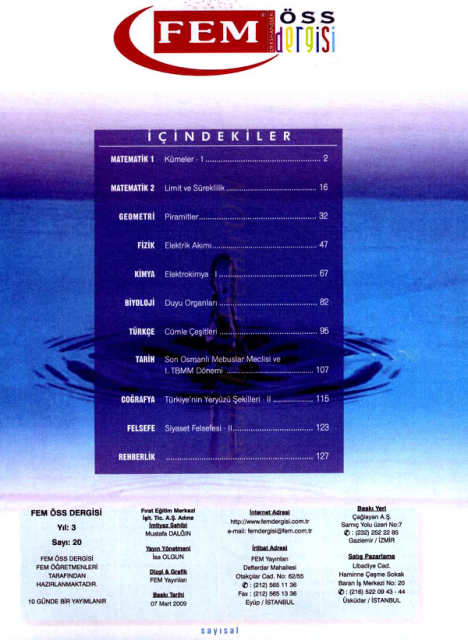 2009 Fem Dergisi Sayı 20