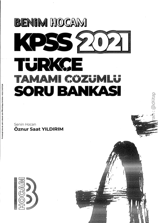 2021 Benim Hocam KPSS Türkçe Soru Bankası - Öznur Saat Yıldırım