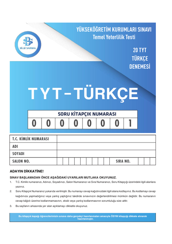 2023Bilgisarmaltytturkcedenemeleri