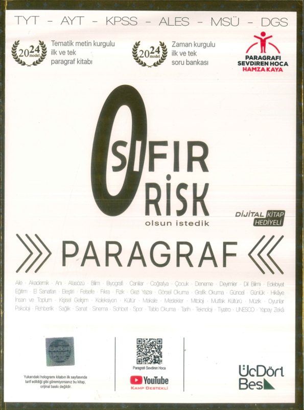 345 Paragraf Sıfır Risk Soru Bankası 2024