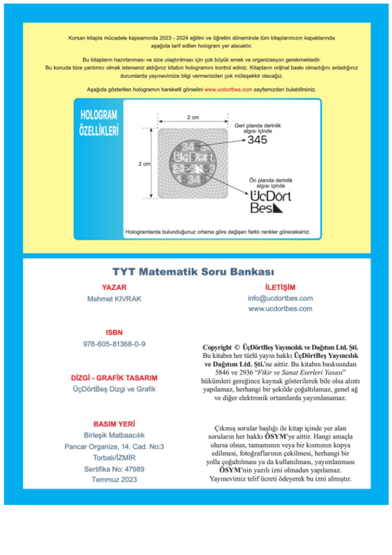345 TYT Matematik 24