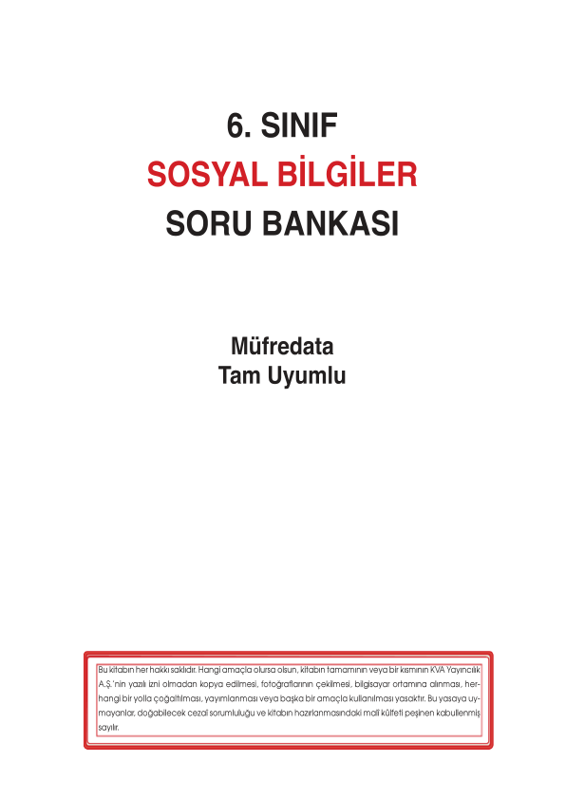 6. Sınıf Sosyal Bilgiler Soru Bankası 2203
