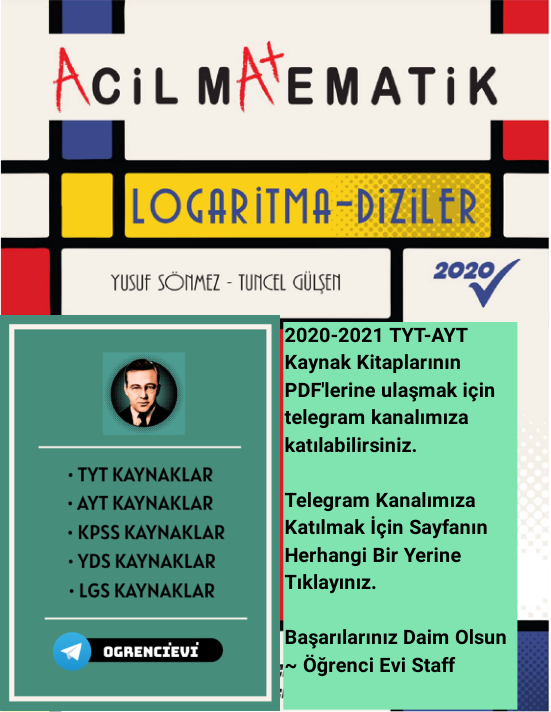 Acil Yayınları Logaritma ve Diziler Fasikülü (2020 Renkli HD)