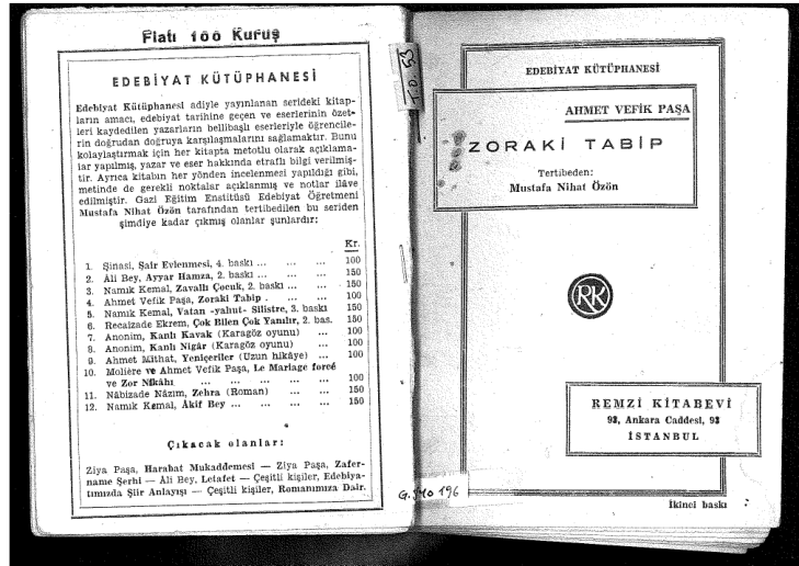 Ahmet Vefik Paşa Zoraki Tabip