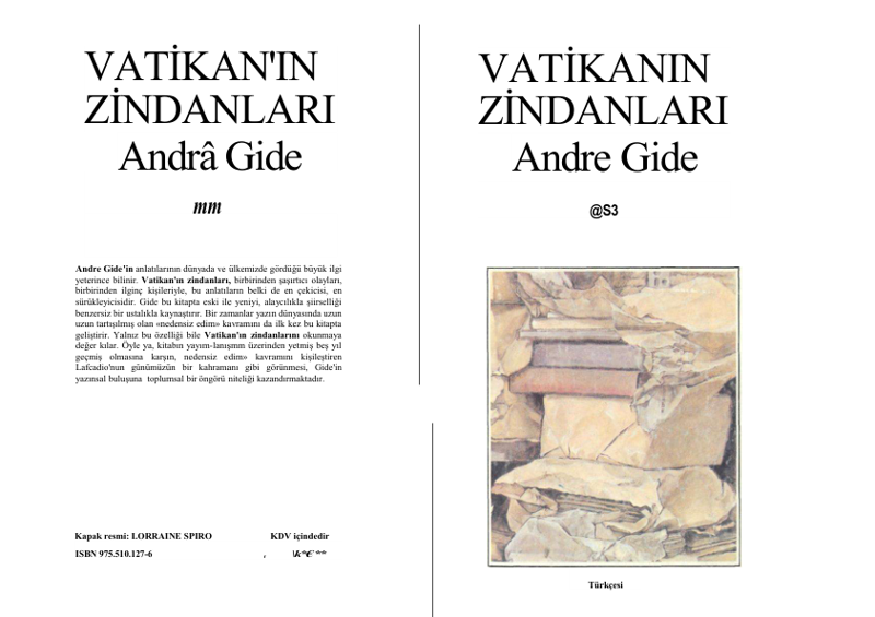 André Gide Vatikan'ın Zindanları
