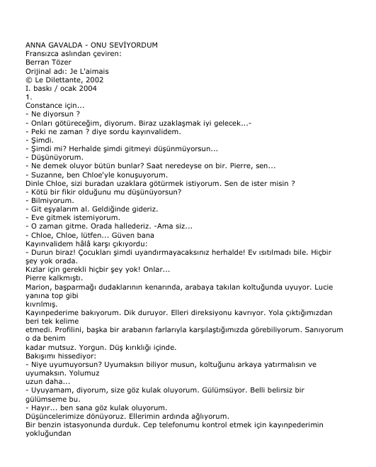 Anna Gavalda - Onu Seviyordum: Kırık Kalpler Antolojisi