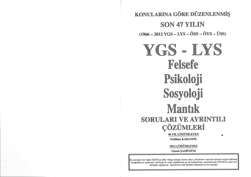 Aydın Yayınları Son 47 Yıl Felsefe