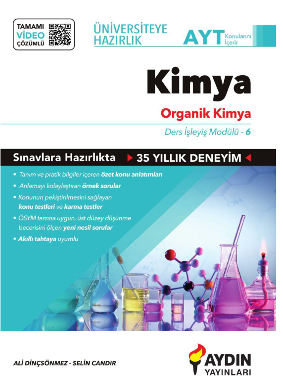 Aydın Yayınları Organik Kimya Modül 6: Ders İşleyiş Serisi