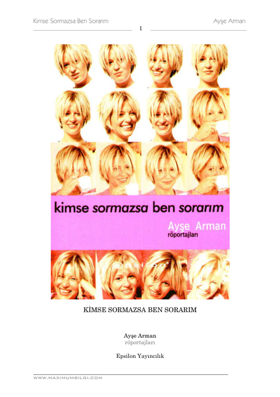 Ayşe Arman Kimse Sormazsa Ben Sorarım