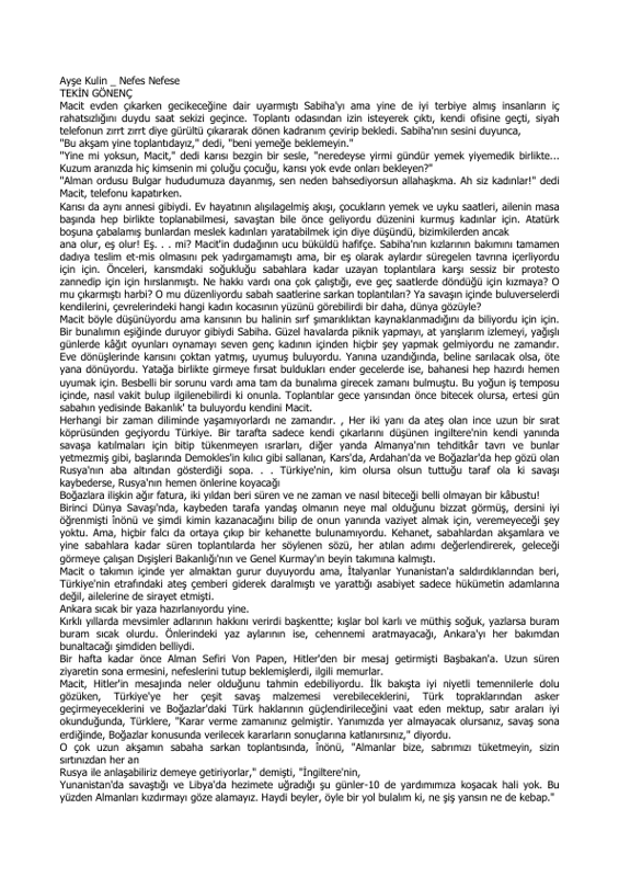 Nefes Nefese: İkinci Dünya Savaşı'nda Direniş Öyküleri