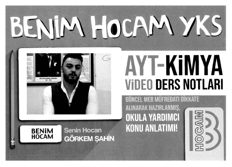 Benim Hocam AYT Kimya Video Ders Notları