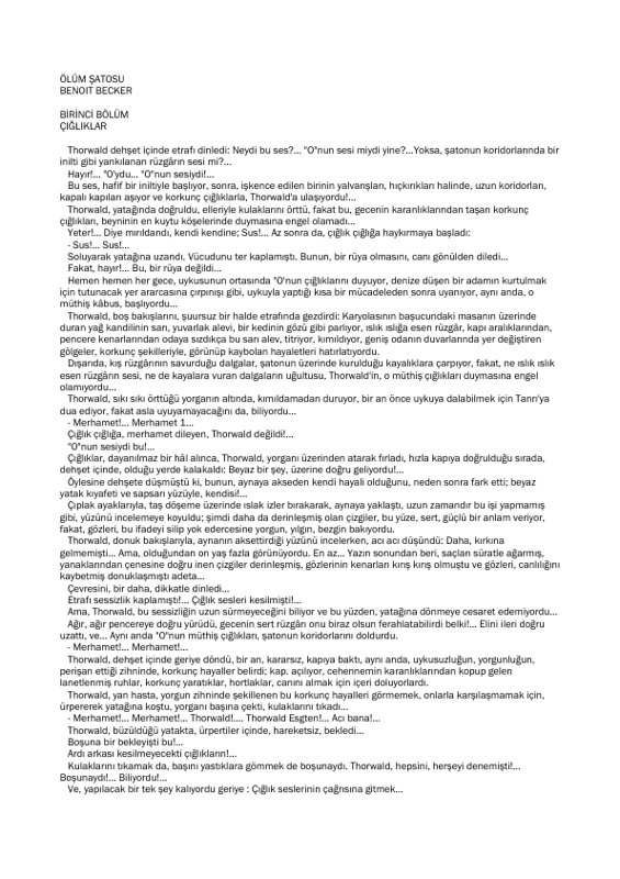 Benoît Becker: Ölüm Şatosu