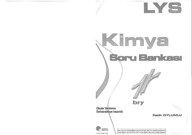 Birey Yayınları LYS Kimya Soru Bankası
