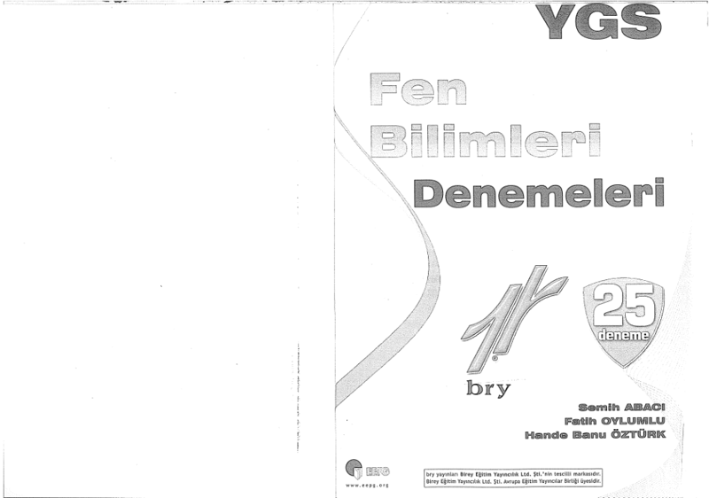 Birey YGS 25 Fen Bilimleri Denemeleri