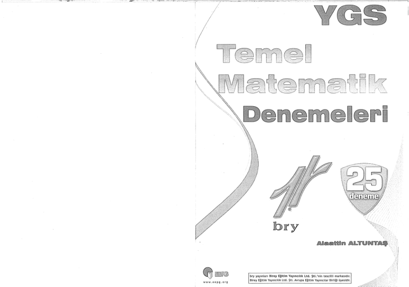 Birey YGS 25 Temel Matematik Denemeleri