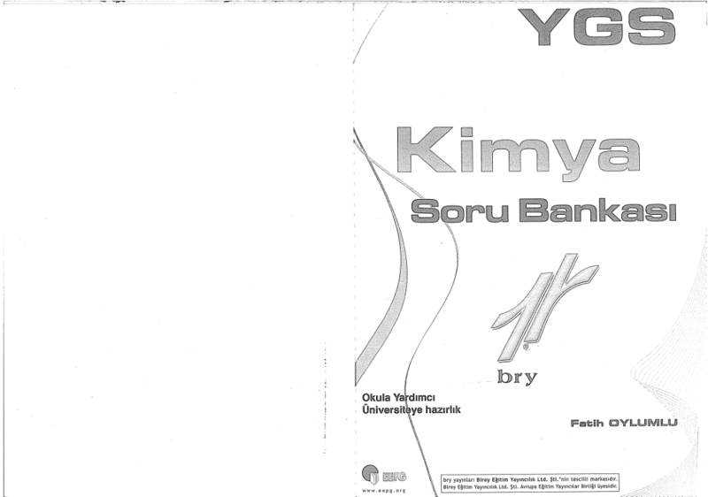 Birey Yayınları YGS Kimya Soru Bankası B Serisi