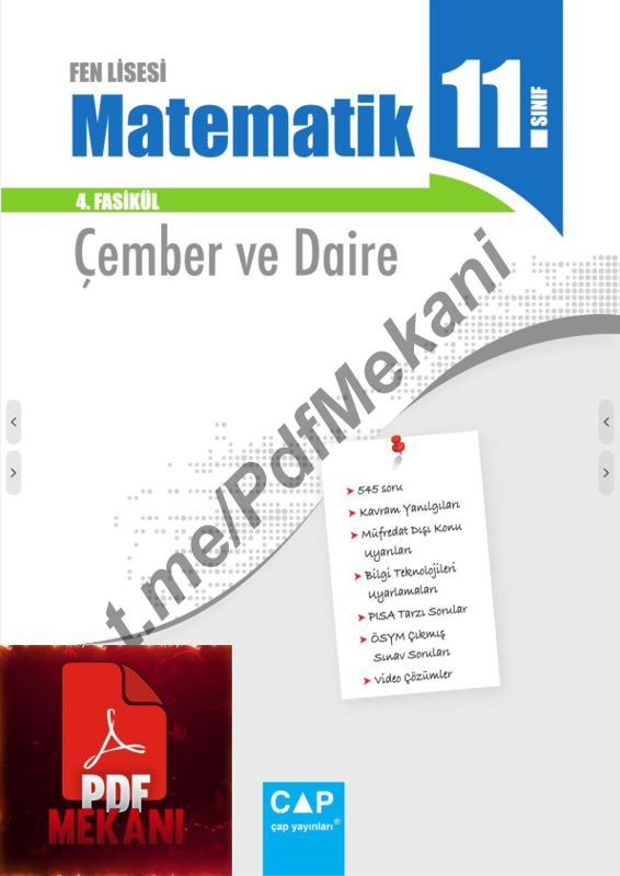 Cap Yayınları 11. Sınıf Çember ve Daire Fasikülü 2022