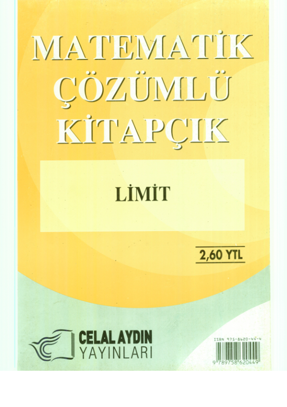 Celal Aydın Yayınları Lim Süreklilik