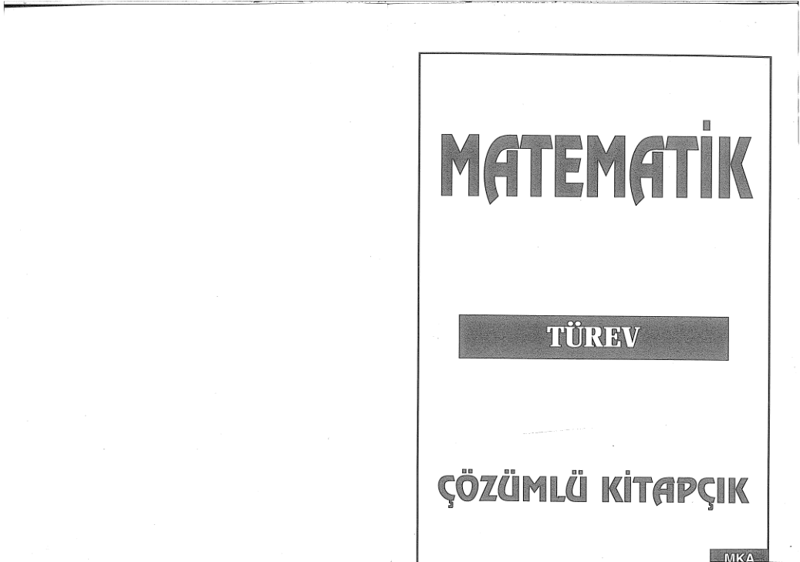 Celal Aydın Türev Konu Anlatımlı