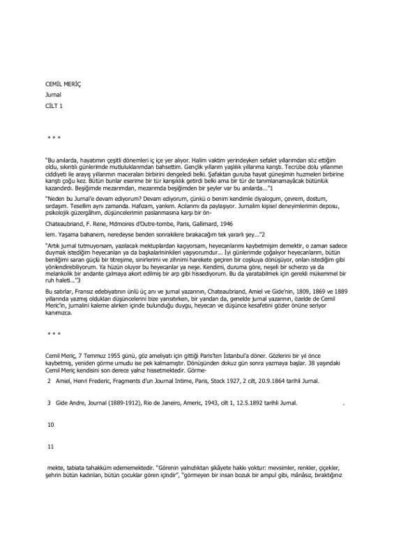 Jurnal - Cilt 1