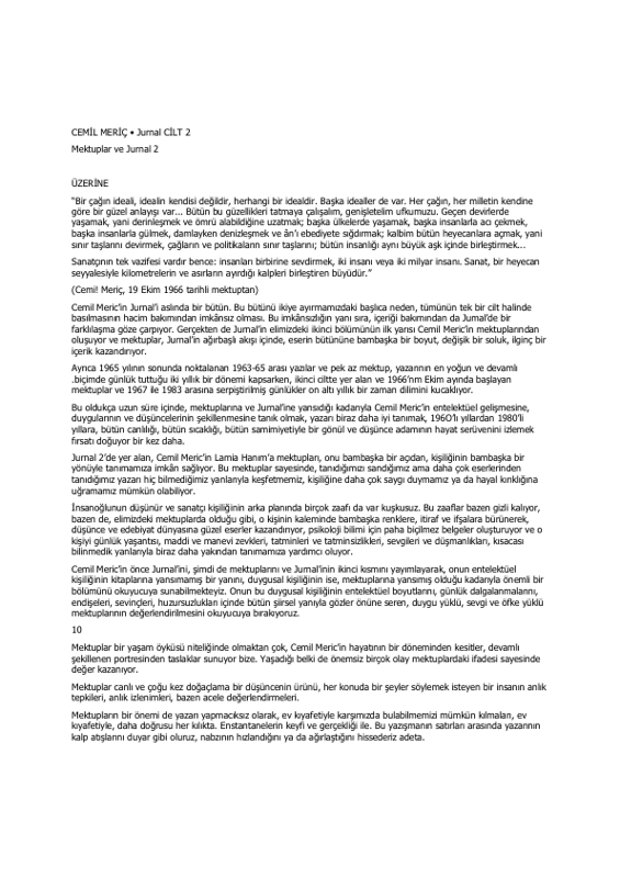 Jurnal Cilt 2: Entelektüel Mirasın İzinde
