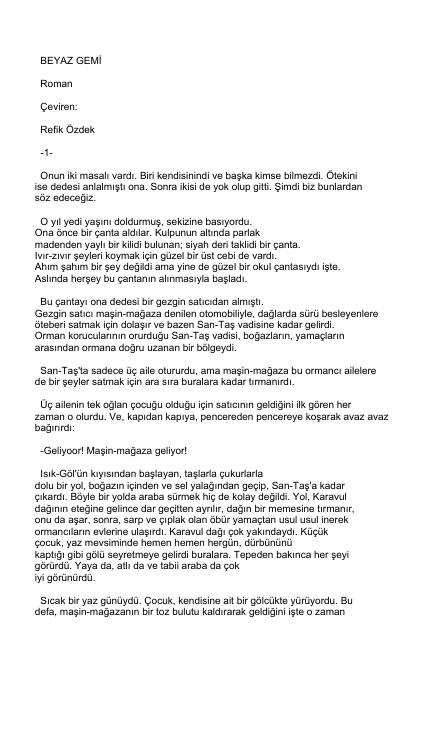 Cengiz Aytmatov - Beyaz Gemi: Masumiyet ve Yitirilen İnançlar