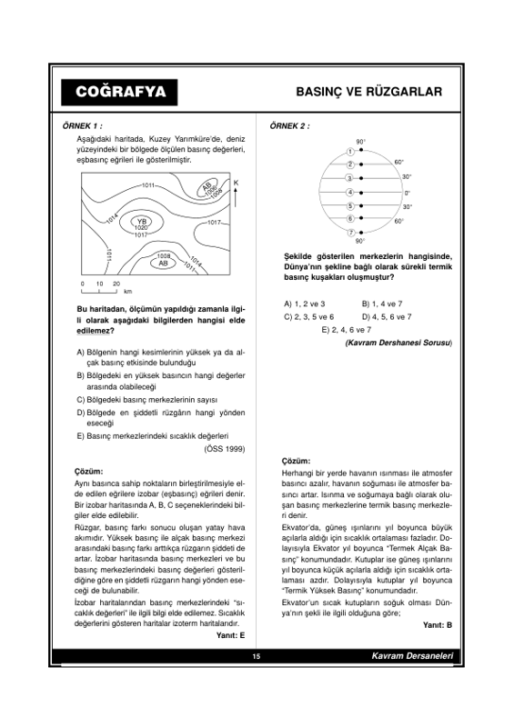 Coğrafya Çözümlü Test - 7