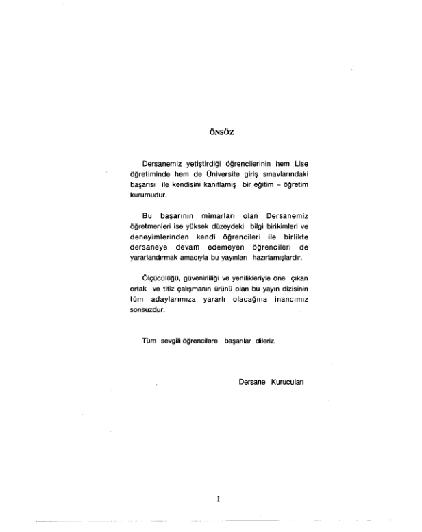 Çukurova Ders Matematik 1 Geometri Sınavı