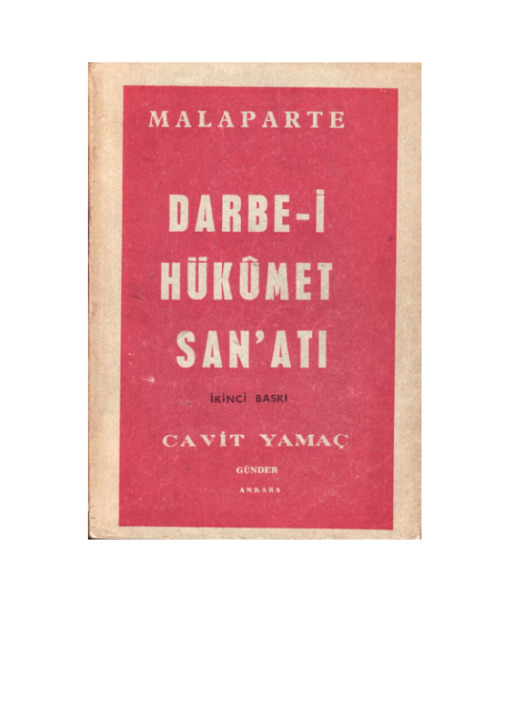 Curzio Malaparte Darbe I Hükümet Sanatı