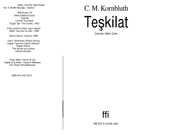 Cyril M. Kornbluth Teskilat
