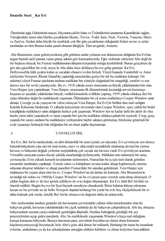 Danielle Steel Kir Evi