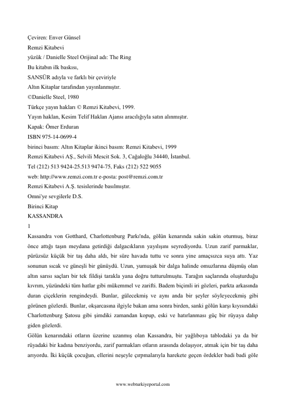 Danielle Steel Yüzük