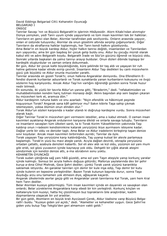 David Eddings Belgariad Full
