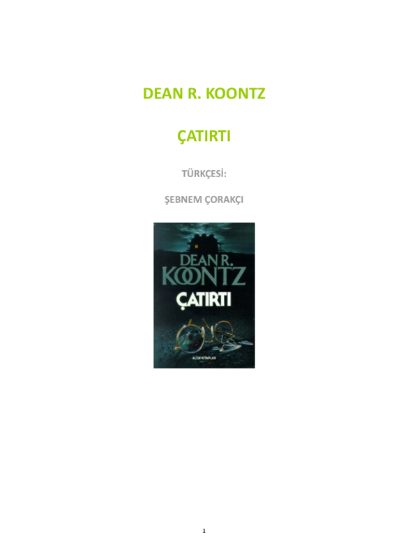 Dean R. Koontz Catırtı