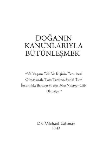Doğanın Kanunlarıyla Bütünleşmek