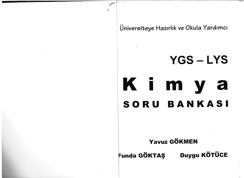 Ekstrem Yayınları YGS-LYS Kimya Soru Bankası B Serisi