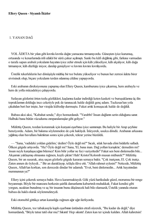 Ellery Queen Siyamlı İkizler