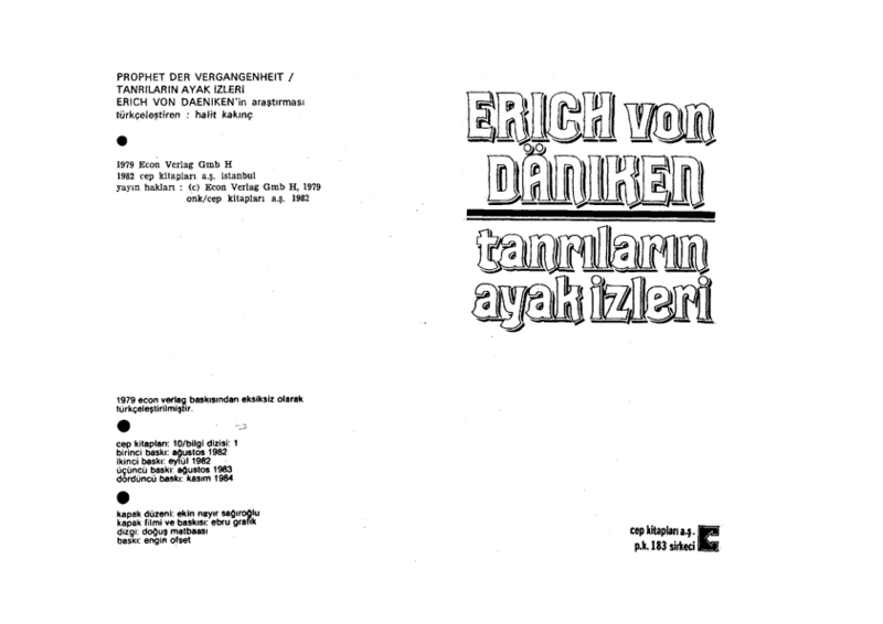 Erich Von Däniken Tanrıların Ayak İzleri