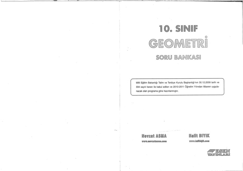 Esen 10. Sınıf Geometri Osmanlı Soru Bankası - B