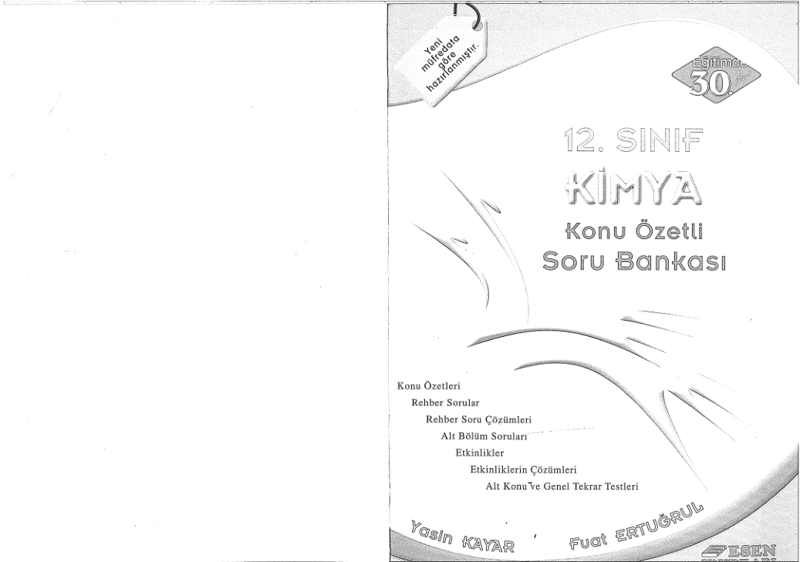 Esen 12. Sınıf Kimya Konu Özetli Soru Bankası