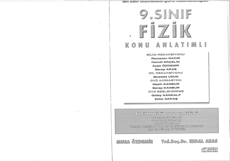Esen 9. Sınıf Fizik Konu Anlatımlı