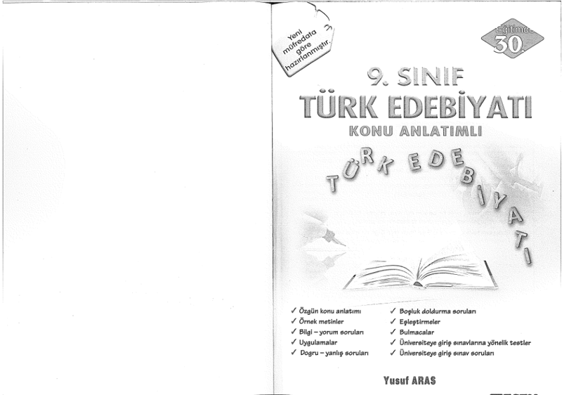 Esen 9. Sınıf Türk Edebiyatı Soru Bankası