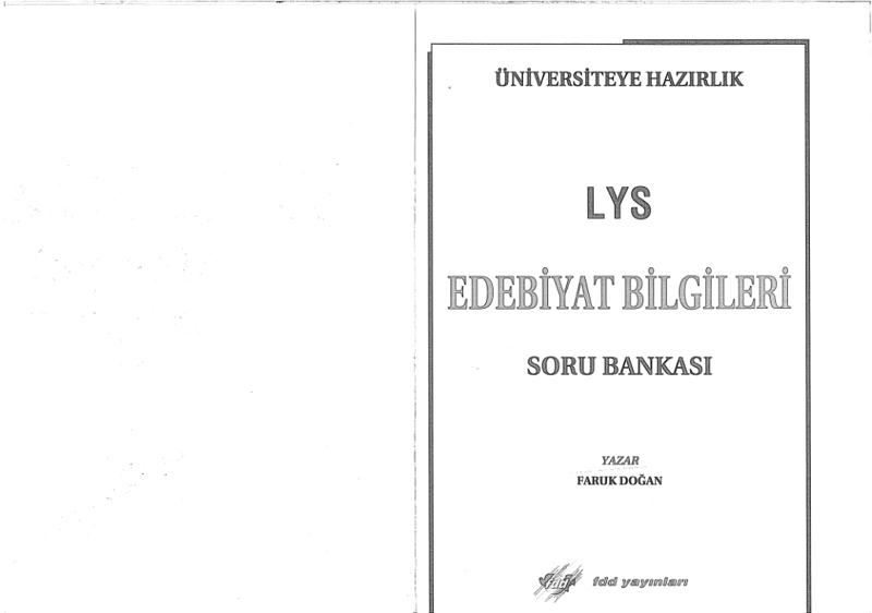 FDD Yayınları LYS Edebiyat Bilgisi Soru Bankası