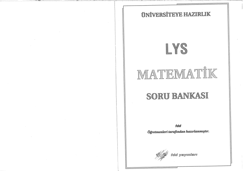 FDD Yayınları LYS Matematik Soru Bankası B Serisi
