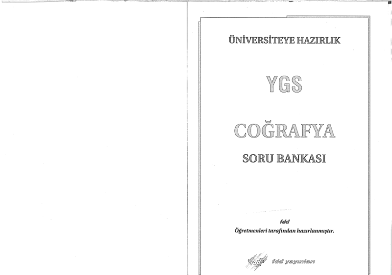 FDD YGS Coğrafya Soru Bankası (B Serisi)