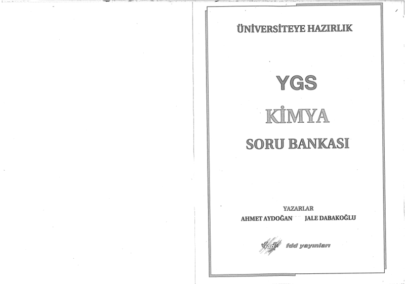 FDD YGS Kimya Soru Bankası