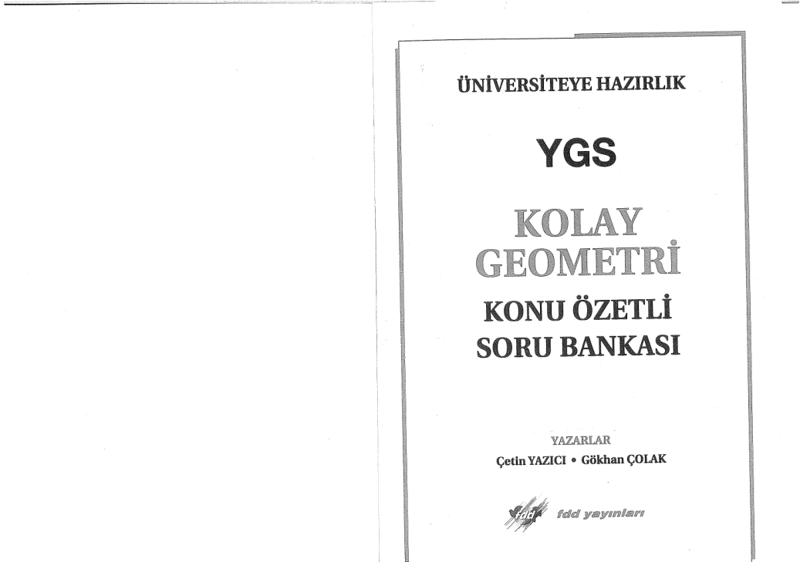 FDD YGS Kolay Geometri Soru Bankası B