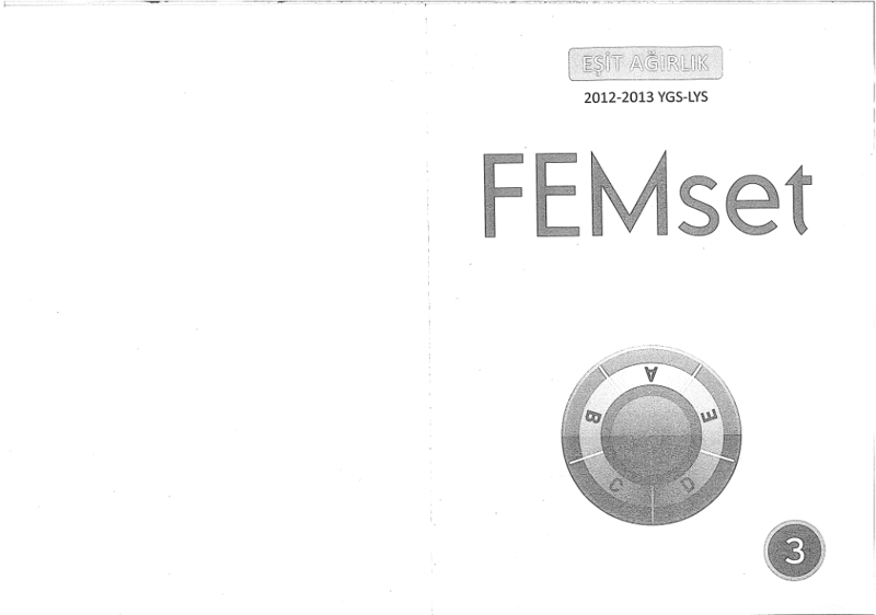 Fem Set YGS-LYS Eşit Ağırlık 3 Soru Bankası